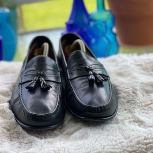 Santoni men’s tassel loafers black Sz 11.5
